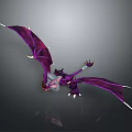 Purple Mythical Dragon With Large Wings And Sharp Spikes In Fantasy Design