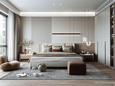 Light Luxury Bedroom 3d model