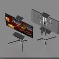 Adjustable Dual Monitor Stands With Ergonomic Design And Sturdy Base For Home Office