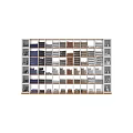 Bathroom Cabinet Rack With Neatly Stacked Colorful Towels And Storage Shelves