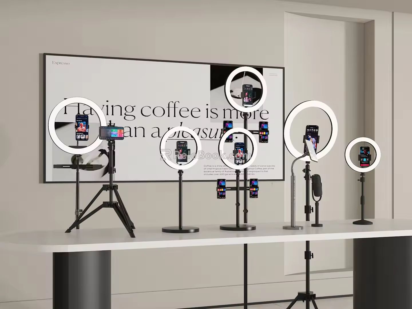 Modern live broadcast machine live broadcast stand mobile phone rack 3d model