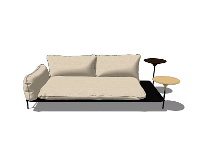 modern double sofa double sofa 3d model