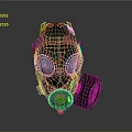 Military Tactical Weapon Gas Mask With Metallic Lens And Protective Filter Design