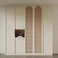 Middle Cream Style Wardrobe 3d model