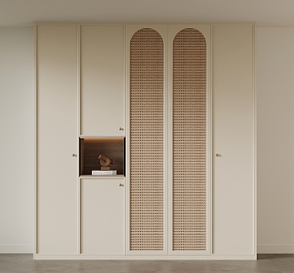 Middle Cream Style Wardrobe 3d model