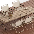 Outdoor Dining Table and Chair 3d model
