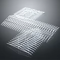 Abstract Geometric Structure With Interlaced White Lines Three Dimensional Grid Design And Reflective Dark Background