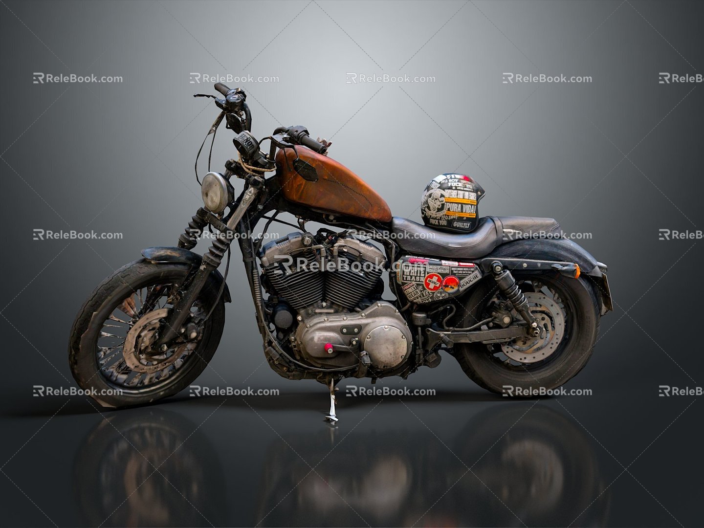 INDUSTRIAL LOFT MOTORCYCLE TWO ROAD MOTORCYCLE ROAD RACING MOTORCYCLE 3d model