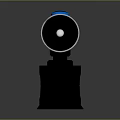 Black And Silver Webcam With Adjustable Stand HD Lens And Blue Accent