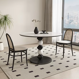 Casual tables and chairs 3d model