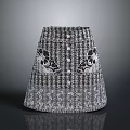 Women's Plaid Skirt With Floral Embroidery And Button Details For Daily Use