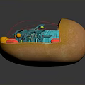Detailed Organ And Hair Microscopic Structure With 3D Cellular Components And Features