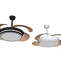 Modern ceiling fan lamp fan chandelier 3d model