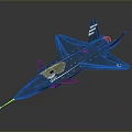 Blue Aerospace Spacecraft Model With Cosmic Design And Aerodynamic Features