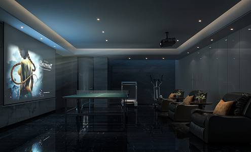 Modern AV Room Home AV Room 3d model