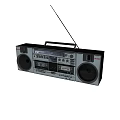 Vintage Radio Cassette Player With Dual Speakers Tape Deck And FM Antenna