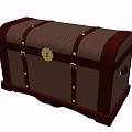 Vintage Decorative Ornament Combination With Leather Straps White Body Gold Lock And Wooden Base