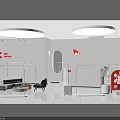 RC Fashion Store Modern Interior With Red Dress Mannequin Clothing Displays And Window Design