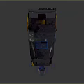 Blue Decorated Three Wheeled Vehicle With Canopy Yellow Accents And EFA Logo