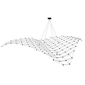 Unique Shaped Chandelier with Geometric Mesh Structure and Modern Artistic Design