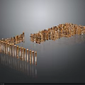 Unique Architectural Wooden Structures Arranged In Modern Linear Design Elements