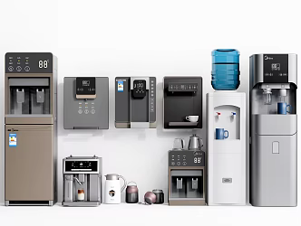 Modern Water Dispenser Wall-mounted Water Dispenser Straight Water Dispenser Hot Pot 3d model