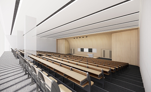 modern classroom 3d model