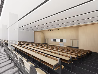 modern classroom 3d model