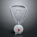 Luxury Daily Wear Necklace With Braided Chain And Spherical Red Gemstone Pendant