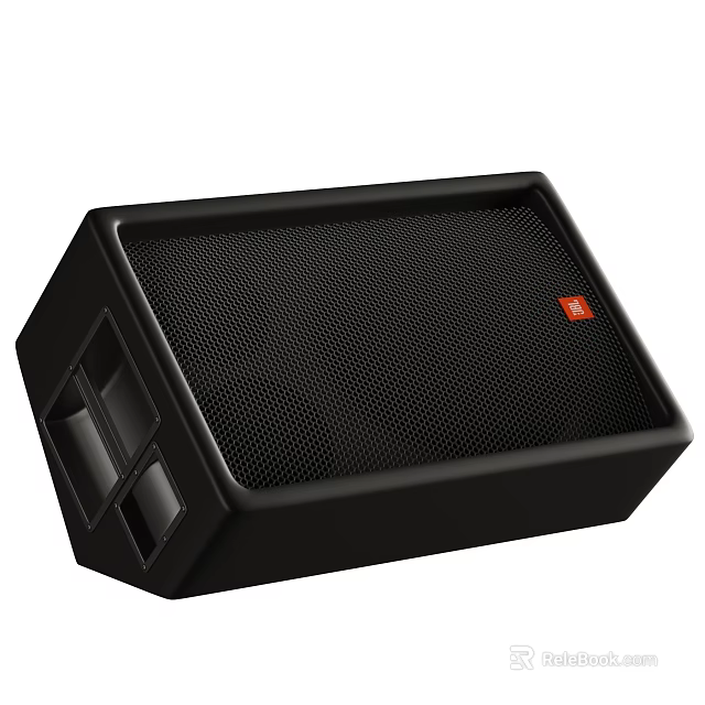 Black Audio Speaker With Mesh Front Panel And Sleek Modern Design For Home Use 3d model 