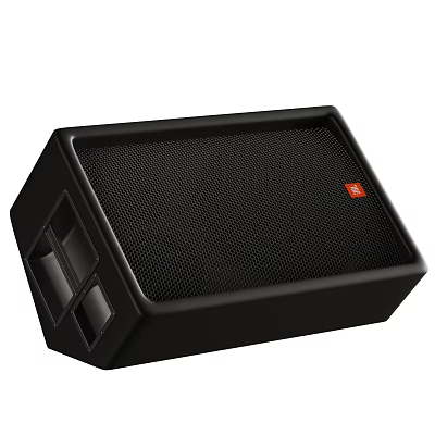 Black Audio Speaker With Mesh Front Panel And Sleek Modern Design For Home Use 3d model