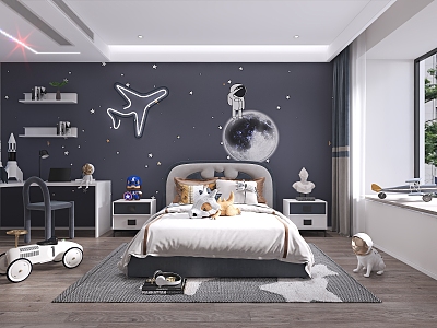 Modern Boys Children's Room 3d model