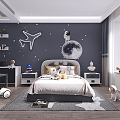 Modern Boys Children's Room 3d model