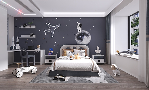 Modern Boys Children's Room 3d model