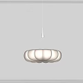 Modern White Petal Shaped Pendant Light Hanging in Light Colored Wall Interior