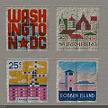 Colorful Travel Souvenir Banners Featuring Washington DC Nuremberg Christmas Market Paris And Robben Island