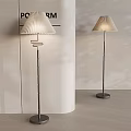 Nordic Pleated Floor Lamp American Style Retro Floor Lamp Pleated Atmosphere Floor Lamp Light Luxury Eye Protection Bedside Lamp 3d model