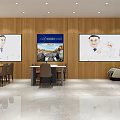 Health Product Specialty Store Interior With Display Screens Wooden Walls And Customer Seating
