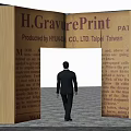 Book Formed Archway Produced by HYUNDA CO LTD Taipei Taiwan With Man Standing In Middle
