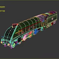 Vintage Green Steam Train With Black Front Section And Detailed Exterior Design