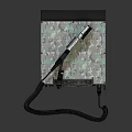 Vintage Digital Radio Device Featuring Telephone Handset Display Screen And Camouflage Black Design