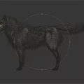 Realistic 3D Wolf Animal Character Model With Standing Pose And Fur Texture 3d model