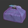 Blue Fabric Storage Pouch Featuring Bow Knot Design For Daily Essentials