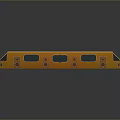 Orange Modern Train with Solar Panels on Top and Side Windows and Doors