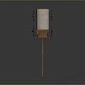 Vintage Wooden Carriage Featuring White Canvas Roof Long Shaft And Wheels