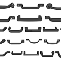 Handle door handle cabinet door handle drawer handle metal hardware 3d model