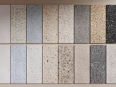 Various Colored And Textured Decorative Wall Panels For Interior Design Projects 3d model
