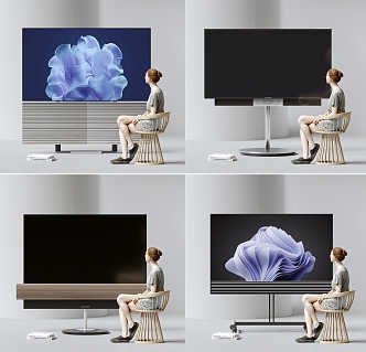 Modern TV Vertical TV Combination 3d model