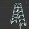 Orange And Yellow A Frame Aluminum Ladder With Multiple Steps And Anti Slip Design
