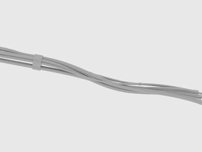 Multiple Gray Cables Secured With Cable Ties In Twisted Arrangement 3d model